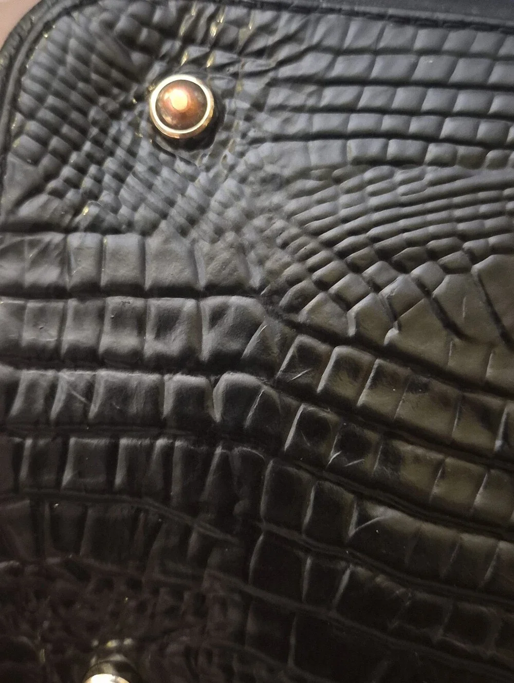 Brahmin Duxbury Nara Satchel Black With Gold Studs
